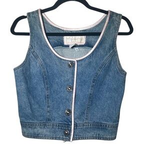 St. Maarten Dallas Denim Vest NWT Small